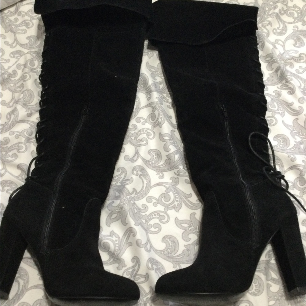 Justfab Cassandra Lace Up Boots Black